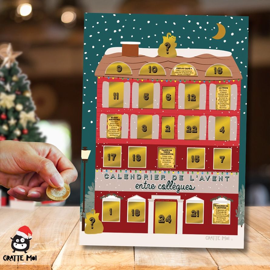 Calendrier de l'avent FAMILLES  avec jeunes enfants - Gratte moi