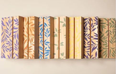 Porte carte- Feuilles vert